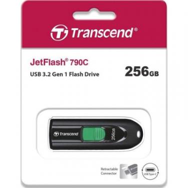 USB флеш накопитель Transcend 256GB JetFlash 790C USB 3.2 Type-C Фото 6