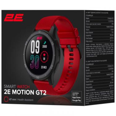 Смарт-часы 2E Motion GT2 47mm Black-Red Фото 8