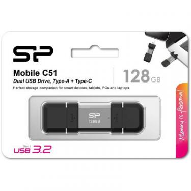 USB флеш накопитель Silicon Power USB 128G SILICON POWER usb3.2+TypeC Mobile C51 Фото 3