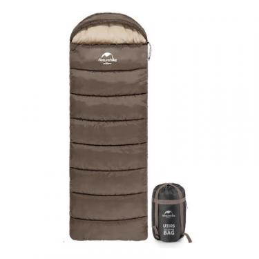 Спальный мешок Naturehike з капюшоном U350S NH20MSD07 (-3°C) лівий, коричнев Фото
