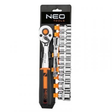 Набор головок Neo Tools 12шт, 3/8", тріскачка 90 зубців, CrV Фото