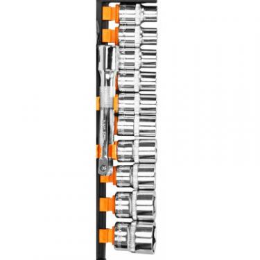 Набор головок Neo Tools 12шт, 3/8", тріскачка 90 зубців, CrV Фото 1