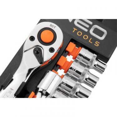 Набор головок Neo Tools 12шт, 3/8", тріскачка 90 зубців, CrV Фото 4