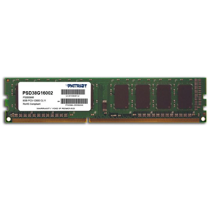 Модуль памяти для компьютера Patriot DDR3 8GB 1600 MHz Фото