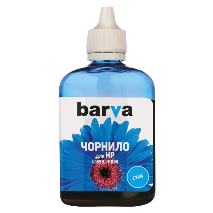 Чернила Barva HP №650/655 90г CYAN Фото