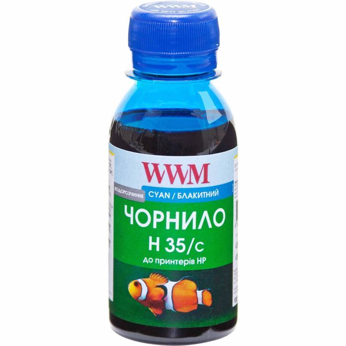 Чернила WWM HP №22/134/121 100г Cyan Фото