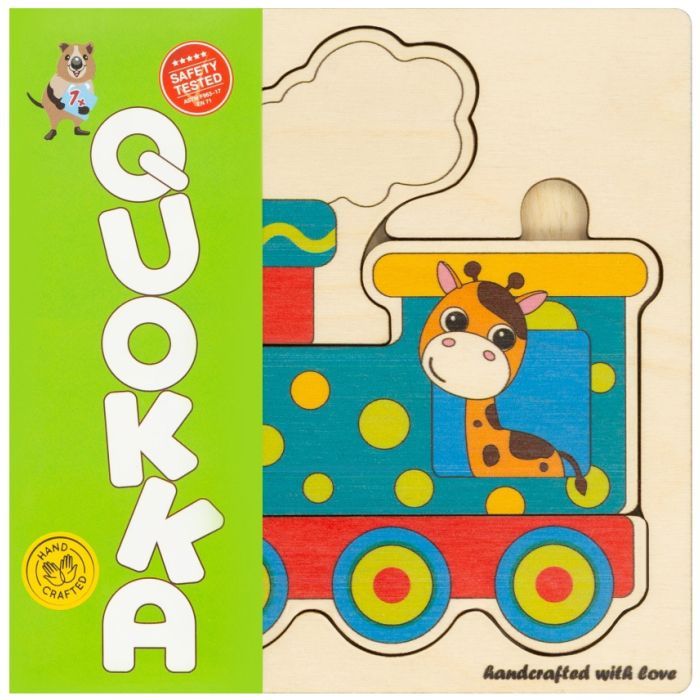 Развивающая игрушка Quokka пазл-мозаїка Поїзд Фото