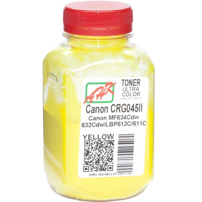 Тонер AHK Canon MF610/630 35г Yellow +chip Фото