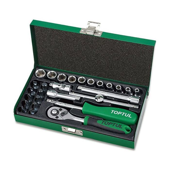 Набор инструментов Toptul автомобільний 1/4" 27од. Фото
