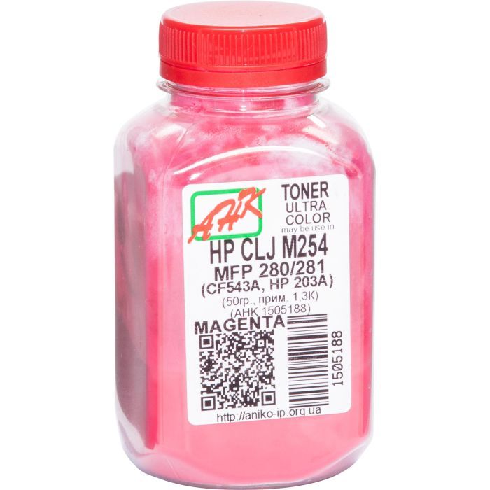 Тонер AHK HP CLJ M254/MFP280/281, 50г Magenta Фото