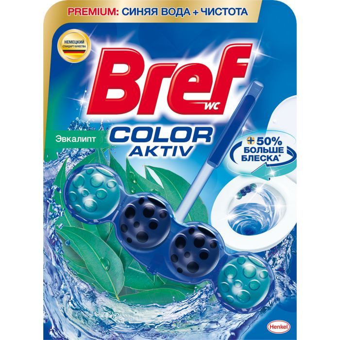 Туалетный блок Bref Цветная вода Эвкалипт 50 г Фото