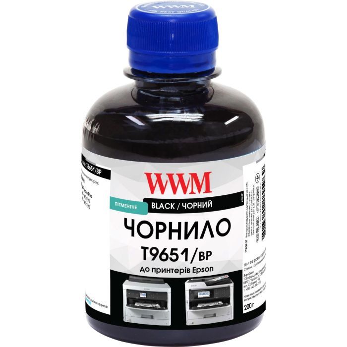 Чернила WWM Epson WF-M5799DWF/WF-M5299DW 200г Black Pigmented Фото