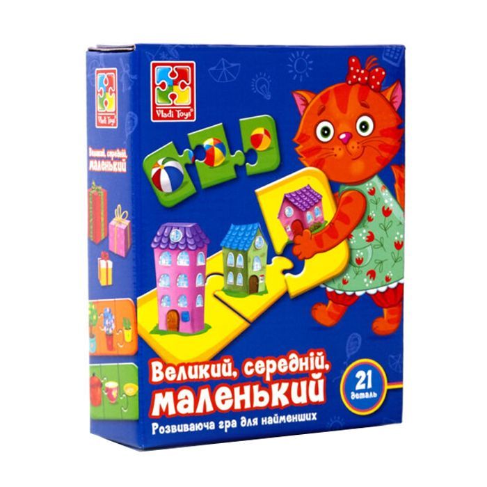 Развивающая игрушка Vladi Toys Великий середній маленький, українська мова Фото