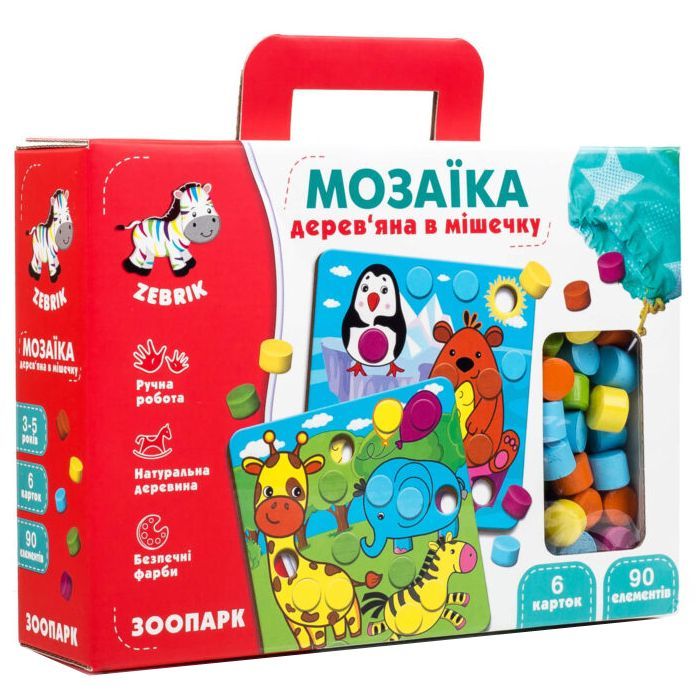 Развивающая игрушка Vladi Toys Мозаика деревянная Ферма Фото
