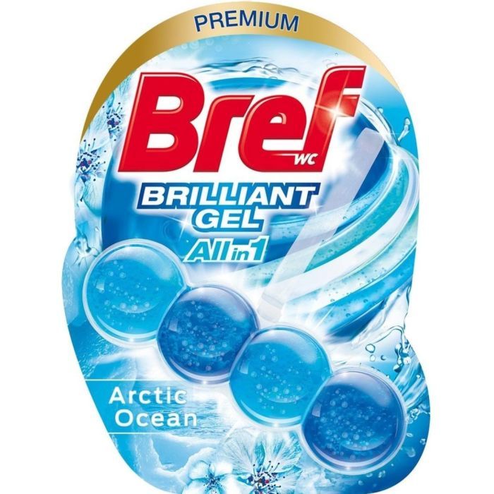Туалетный блок Bref Блестящий гель Арктический океан 42 г Фото