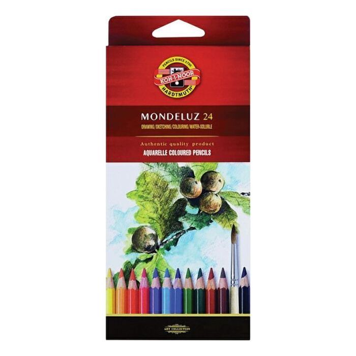 Карандаши цветные Koh-i-Noor Mondeluz акварельные 24 цветов Фото