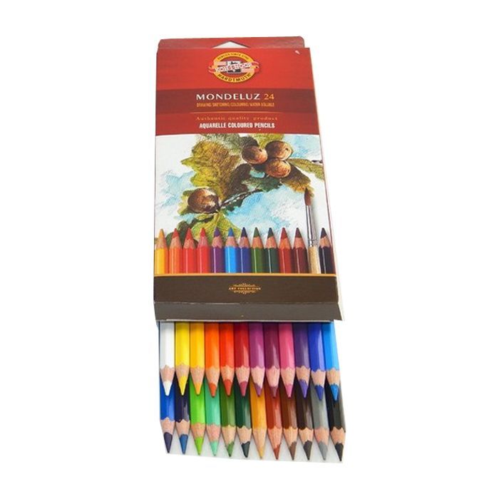 Карандаши цветные Koh-i-Noor Mondeluz акварельные 24 цветов Фото 1