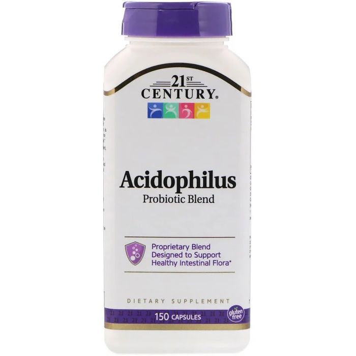 Пробиотики 21st Century Суміш пробіотиків Acidophilus, 150 капсул Фото