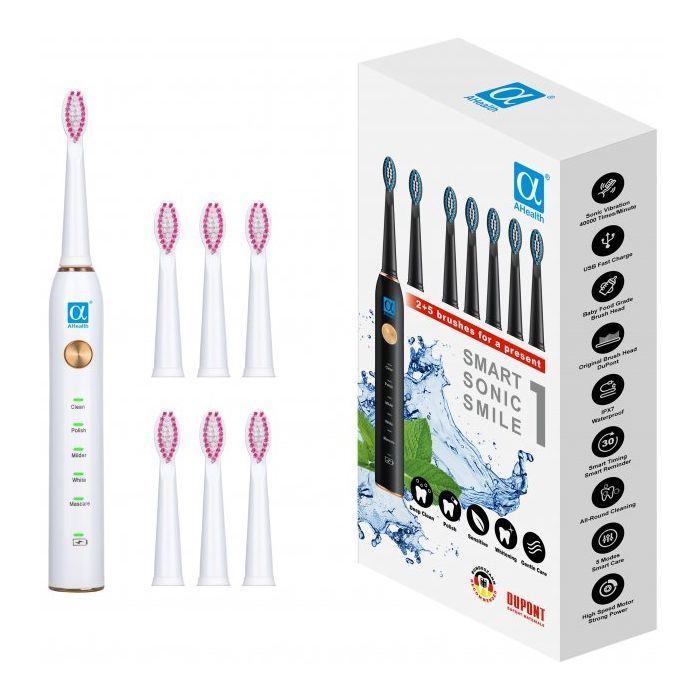 Электрическая зубная щетка AHealth SMART SONIC SMILE 1 white Фото