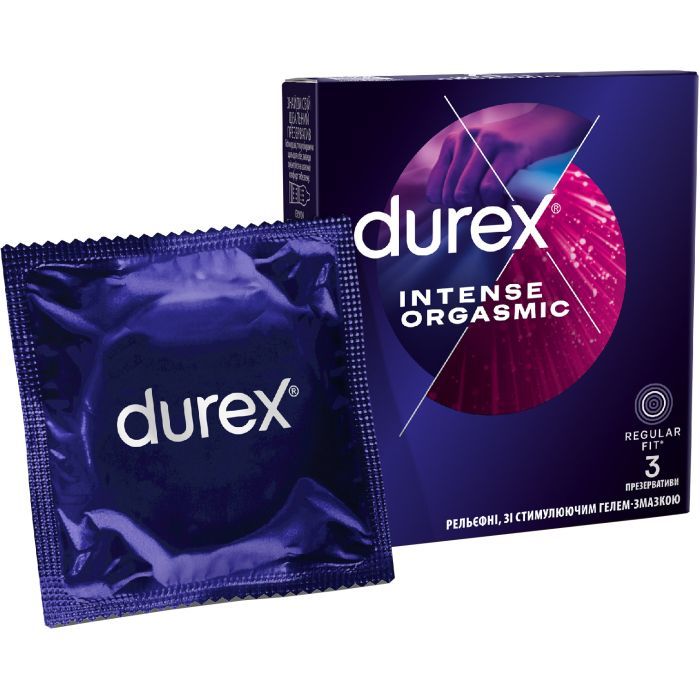Презервативы Durex Intense Orgasmic рельефные со стимул. гелем-смазко Фото