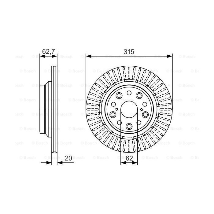 Тормозной диск Bosch 0 986 479 T06 Фото
