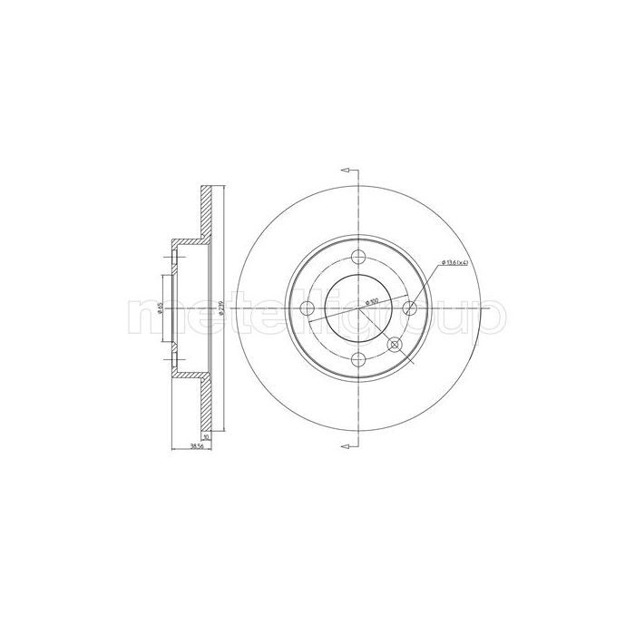 Тормозной диск METELLI 23-0054 Фото