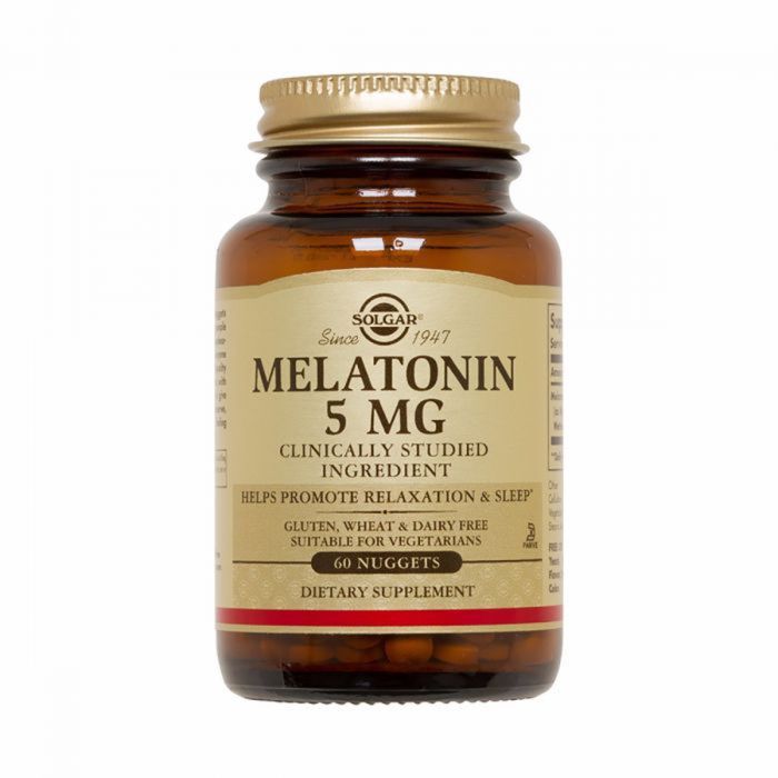 Аминокислота Solgar Мелатонін Melatonin, 5 мг, 60 жувальніх таблеток Фото