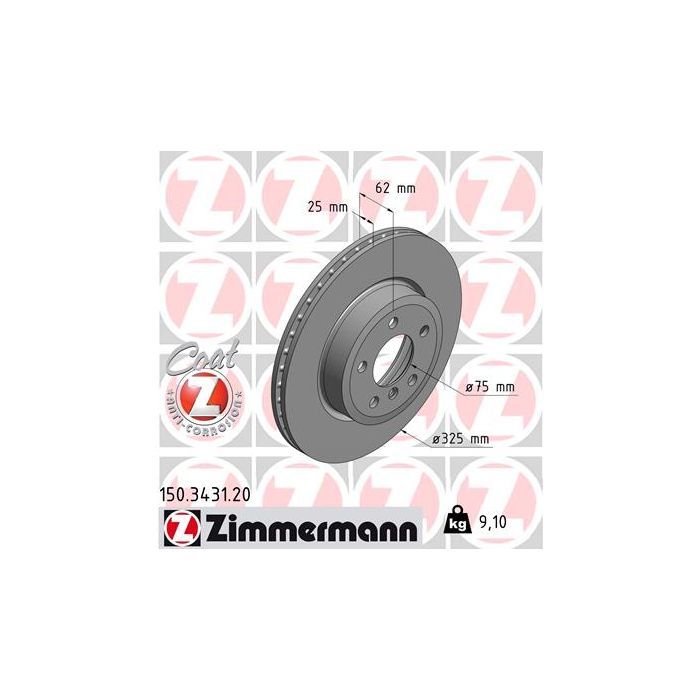 Тормозной диск ZIMMERMANN 150.3431.20 Фото