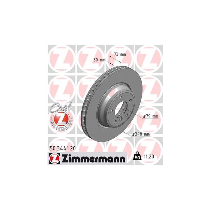 Тормозной диск ZIMMERMANN 150.3441.20 Фото