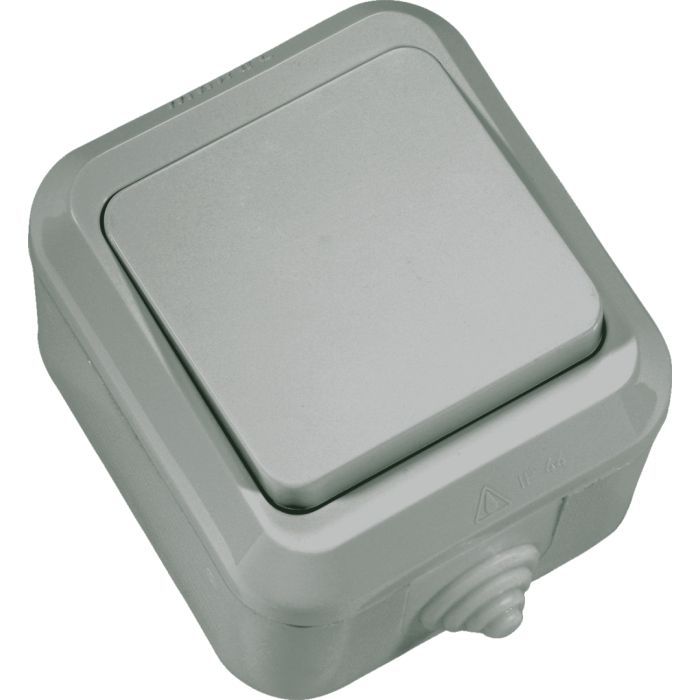 Переключатель MAKEL IP 44 серая Фото