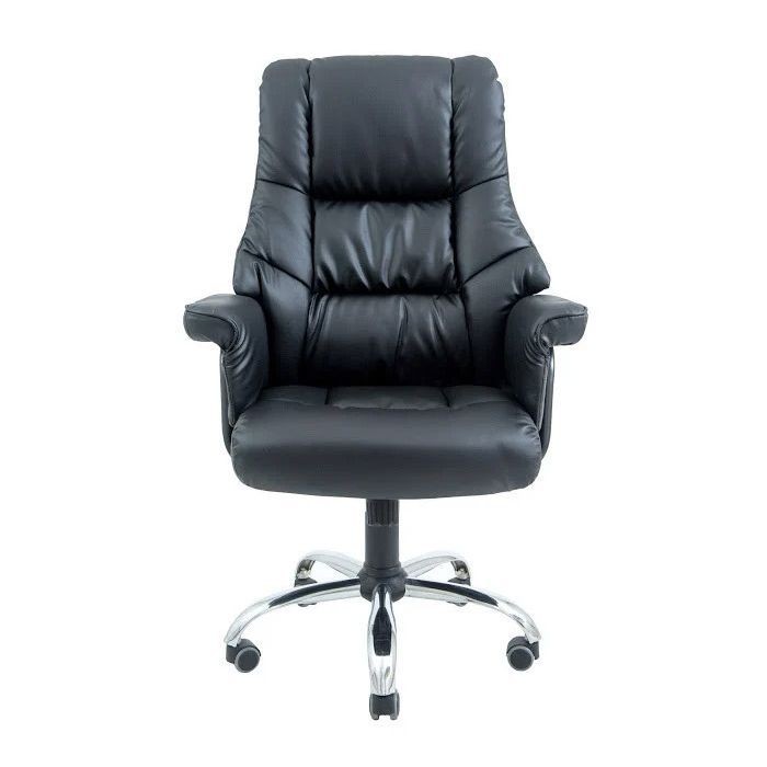 Офисное кресло Richman Конгрес хром к/з чорний Фото