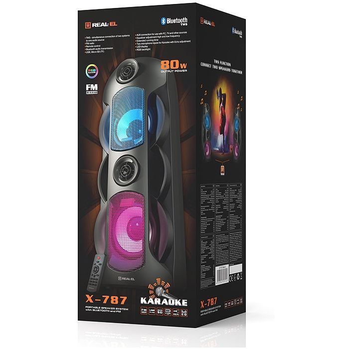 Акустическая система REAL-EL X-787 Black Фото 6