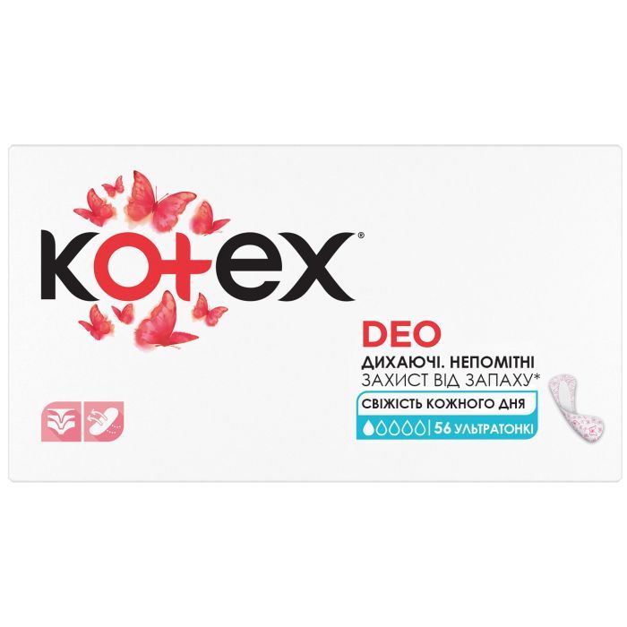 Ежедневные прокладки Kotex Ultraslim Deo 56 шт. Фото