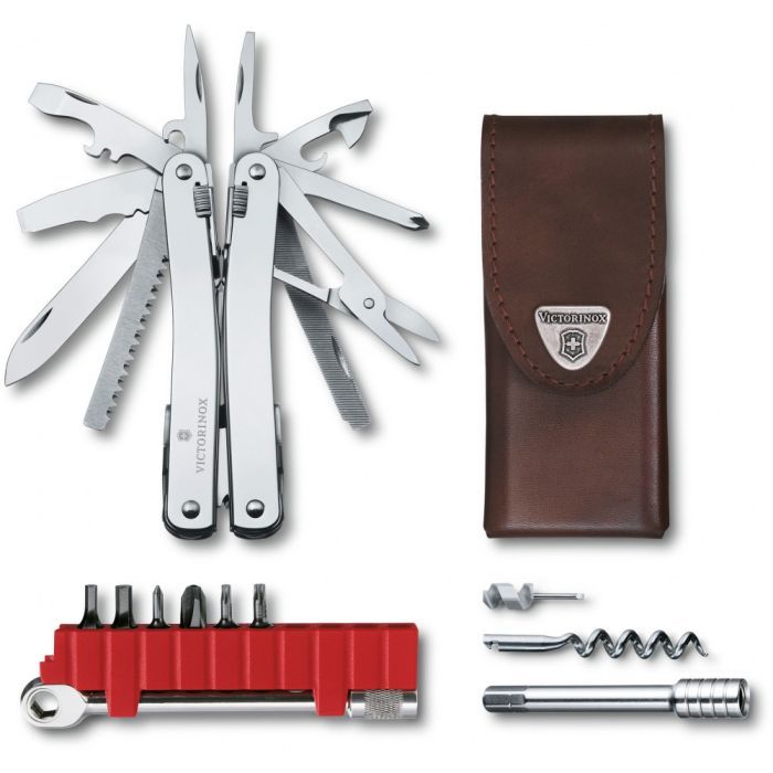 Мультитул Victorinox SwissTool Spirit X Plus Ratchet Leather Case Фото