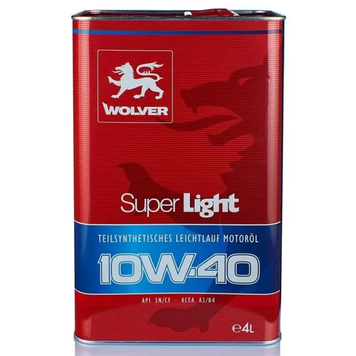 Моторное масло Wolver Super Light 10W-40, 4л Фото