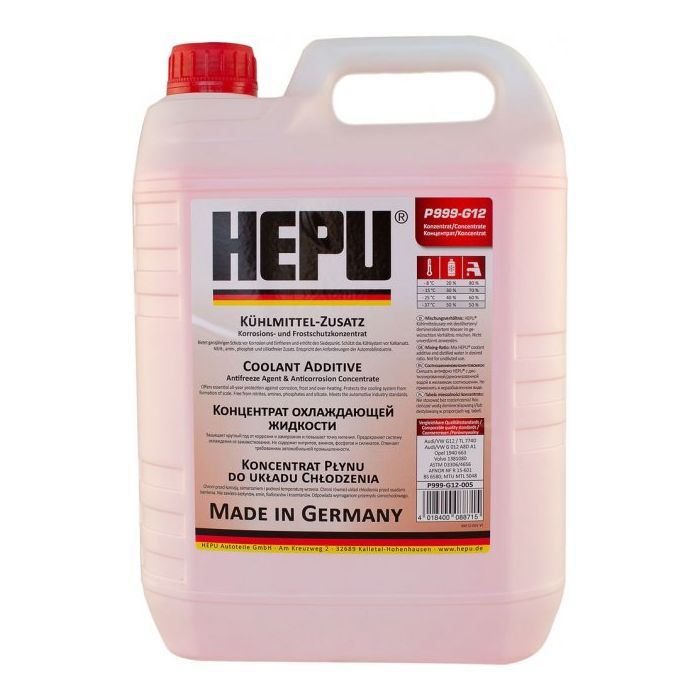 Антифриз HEPU концентрат G12 красный. 5 л. Фото