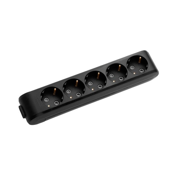 Колодка для удлинителя Panasonic X-tendia с заземлением 5 гнезда black Фото