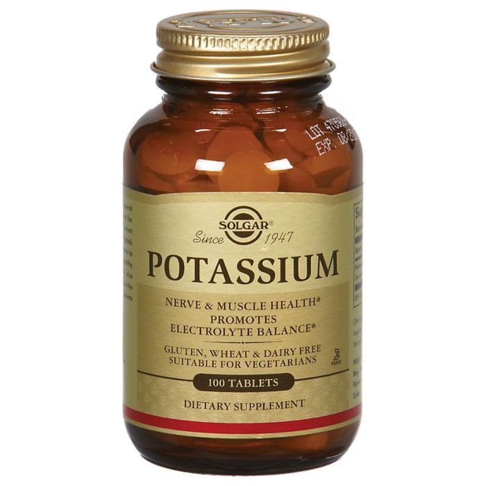 Минералы Solgar Калий, Potassium, 99 мг, 100 таблеток Фото