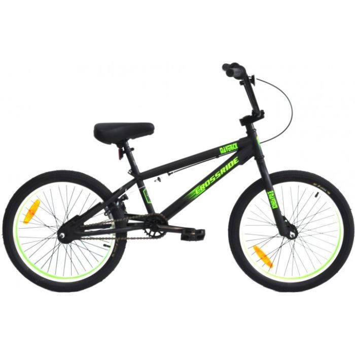Велосипед Crossride BMX Maverick 20" рама-10" St Black/Green Фото