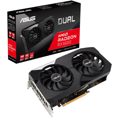 Видеокарта ASUS Radeon RX 6600 8Gb DUAL Фото