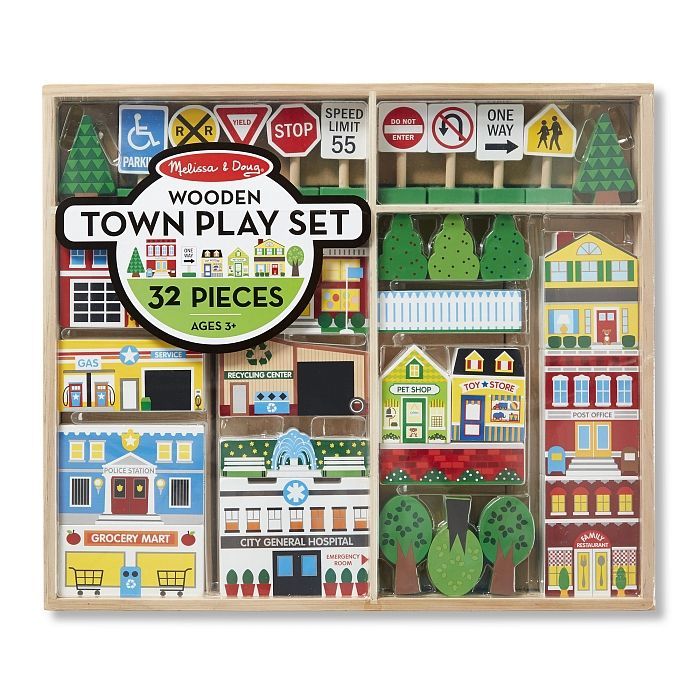 Игровой набор Melissa&Doug деревянный "Город" Фото