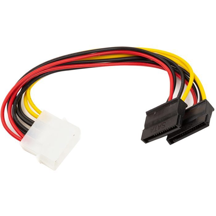 Переходник PowerPlant Power Molex to 2 SATA 0.15m Фото