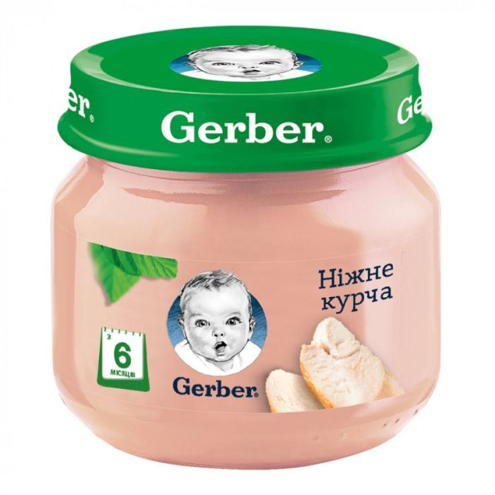 Детское пюре Gerber нежный цыплёнок 80 г Фото