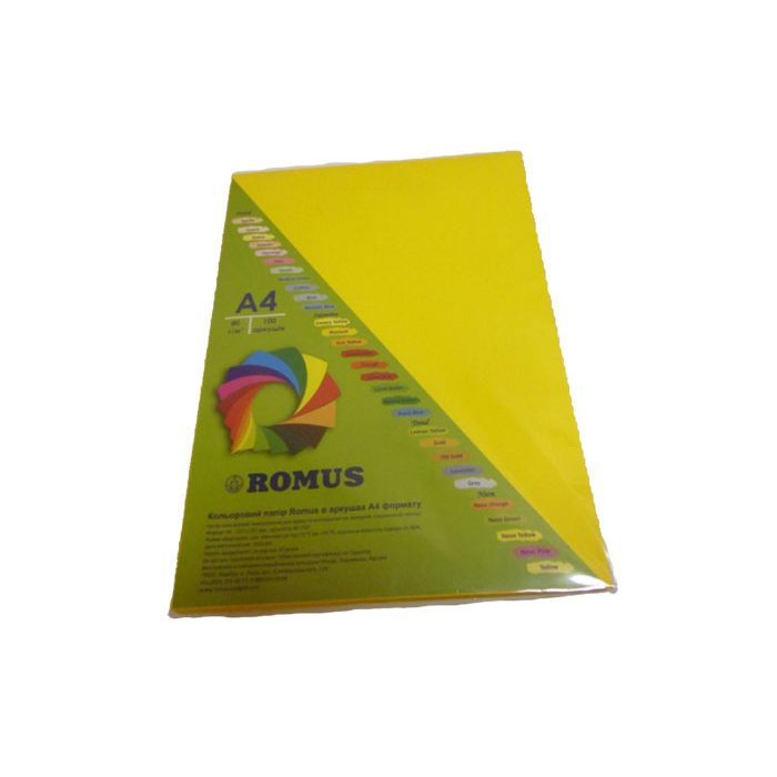 Бумага Romus A4 160 г/м2 100sh Mustard Фото