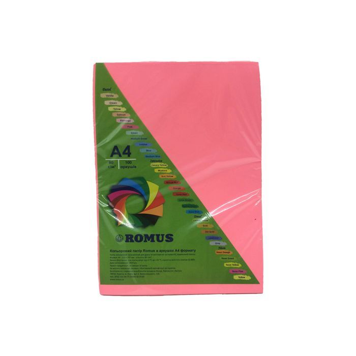Бумага Romus A4 80 г/м2 100sh Neon pink Фото
