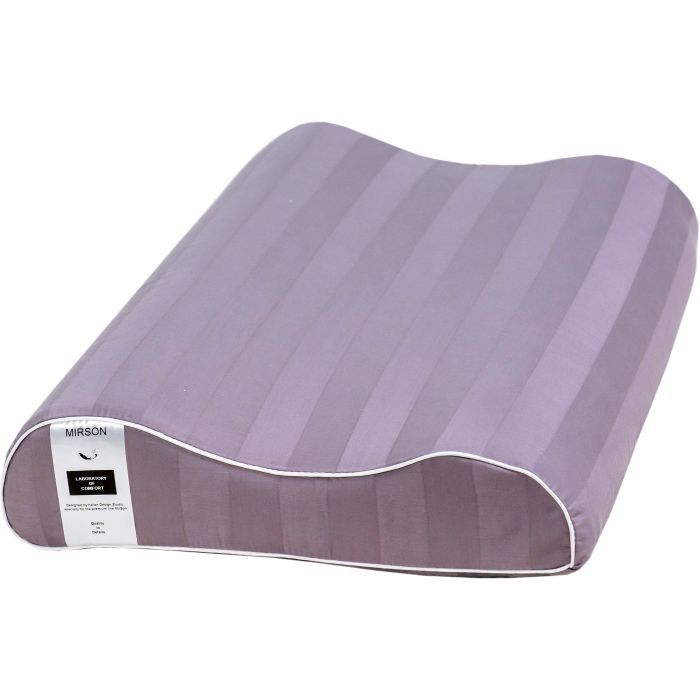 Подушка MirSon ортопедическая №6004 Noble stripe Peony 58х40х10.5 Фото