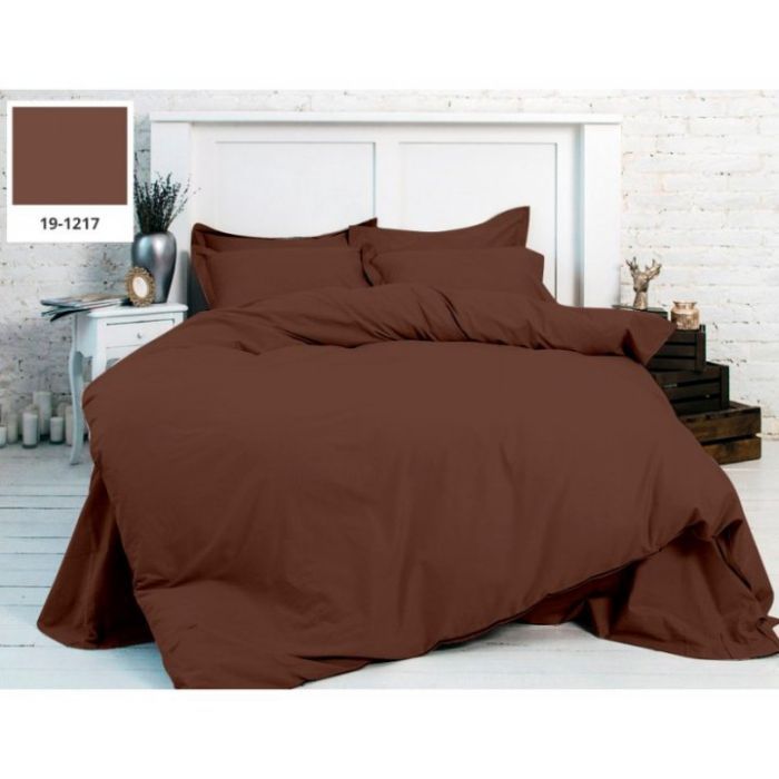 Постельное белье MirSon Бязь Premium Chocolate Perla 175х210 двуспальный Фото