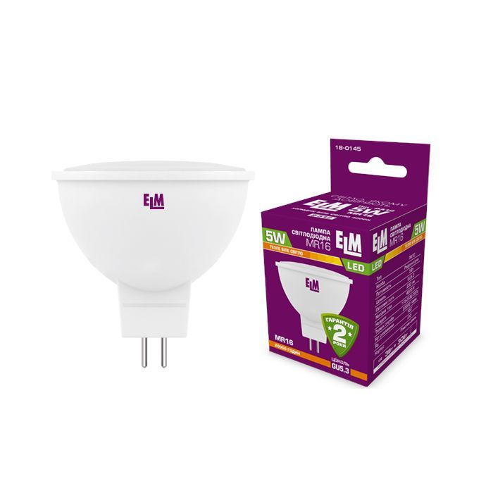 Лампочка ELM MR16 5W PA10 GU5.3 3000K Фото