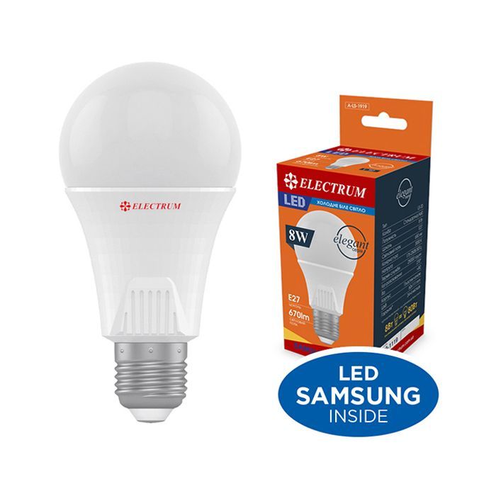 Лампочка Electrum A60 8W PA LS-33 Elegant Е27 4000K Фото