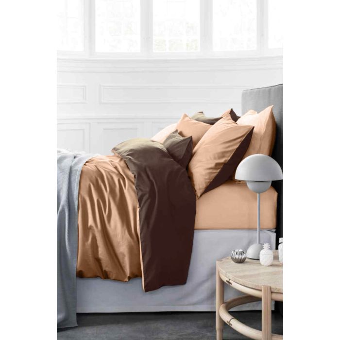 Постельное белье MirSon Сатин Premium Cappuccino 0165+0211 110х140 Фото